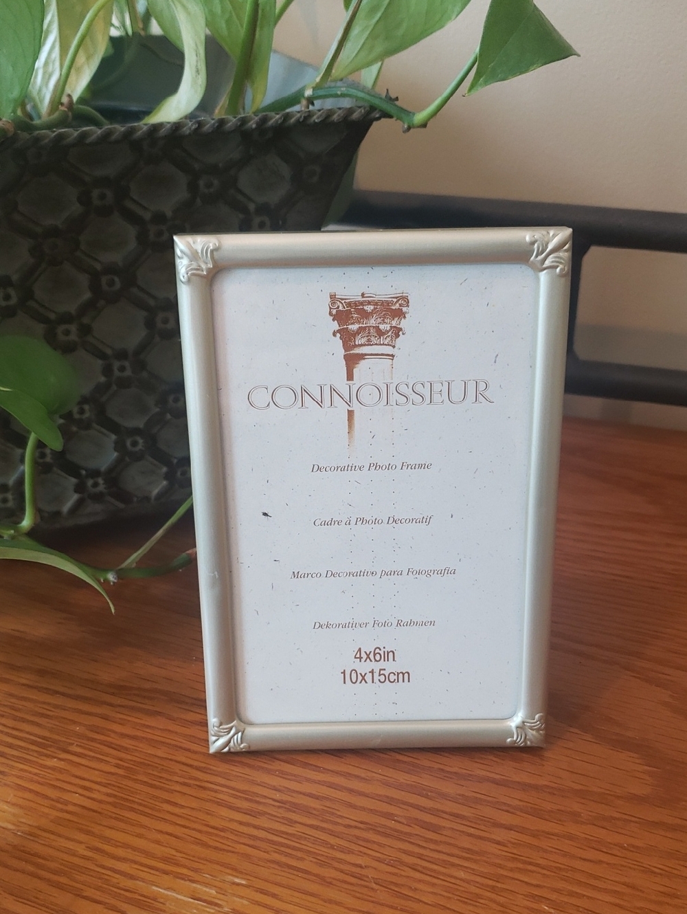 NWT- Silver Decorative Photo Frame By Connoisseur - 4x6in